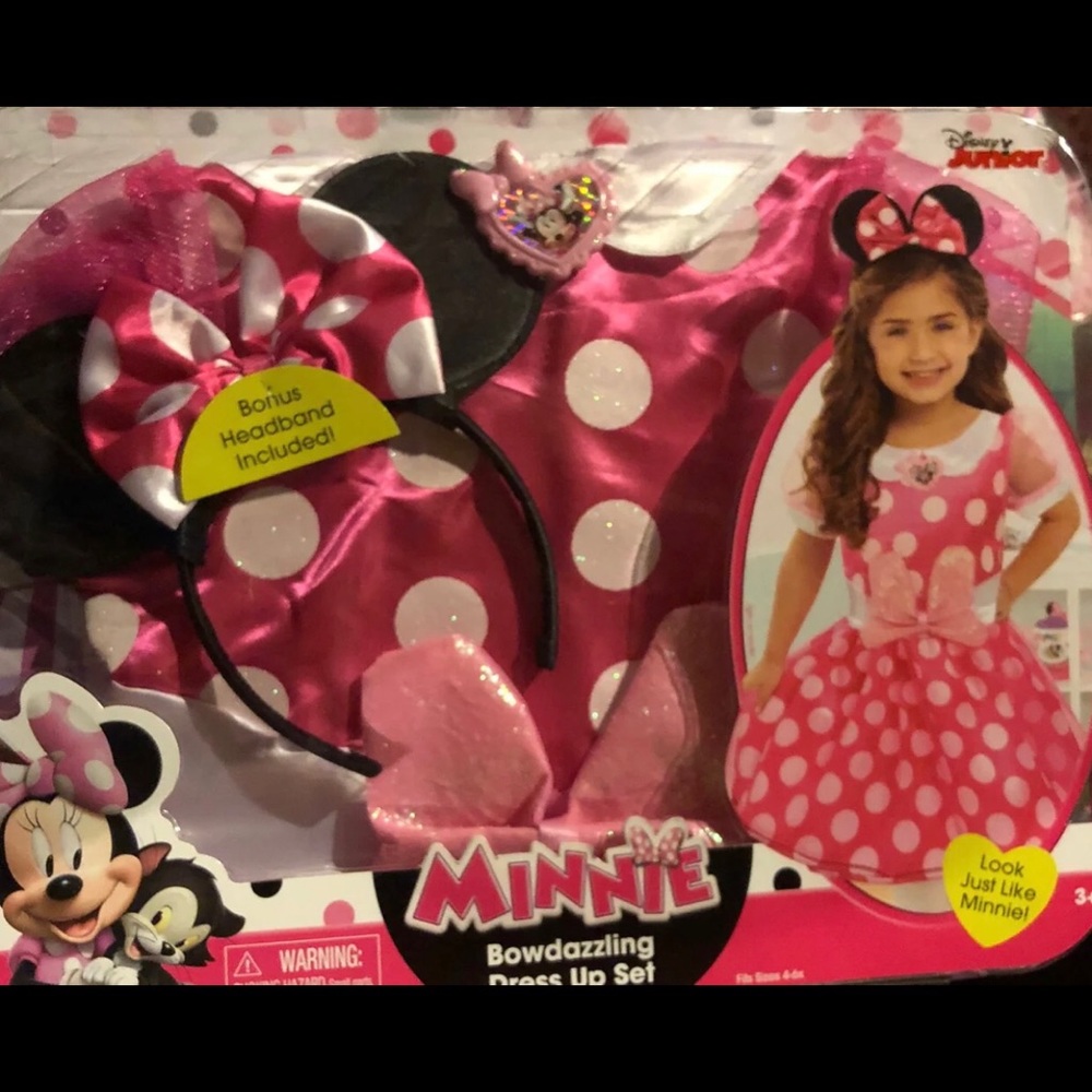 Minnie Mouse Costume 4-6x Dress up Halloween new